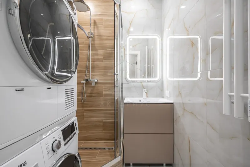 Душевая — Ремонт двухкомнатной квартиры, 68 м²