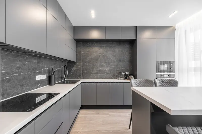 Кухня-гостиная — Ремонт двухкомнатной квартиры, 73 м²