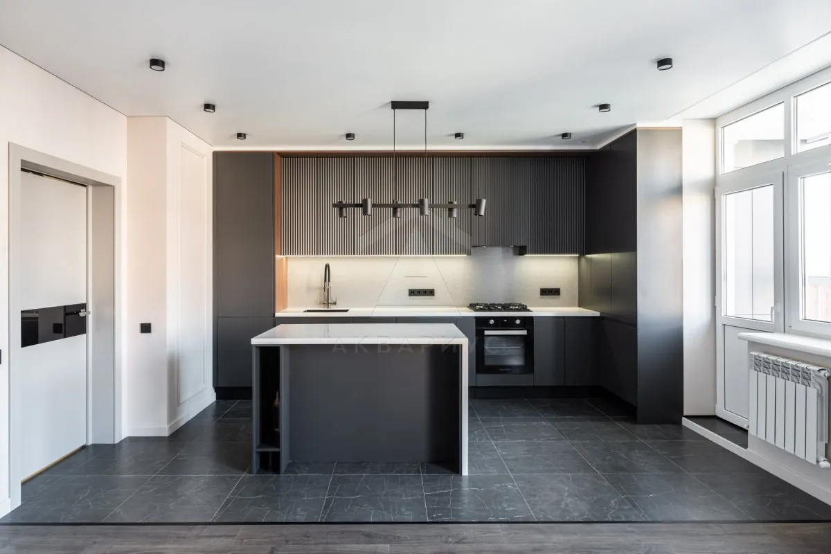 Кухня-гостиная — Ремонт трёхкомнатной квартиры, 112 м²