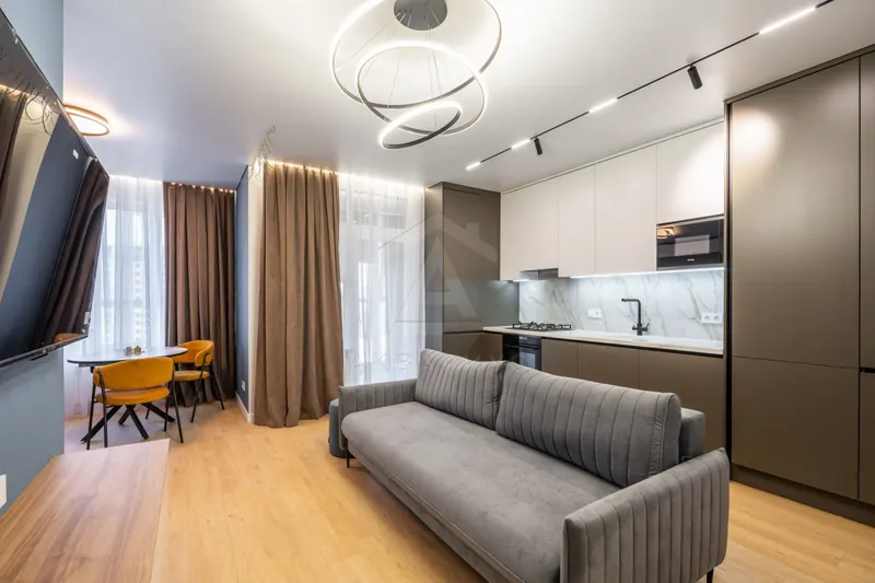 Кухня-гостиная — Ремонт квартиры-студии, 36 м²