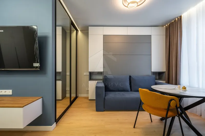 Кухня-гостиная — Ремонт квартиры-студии, 36 м²