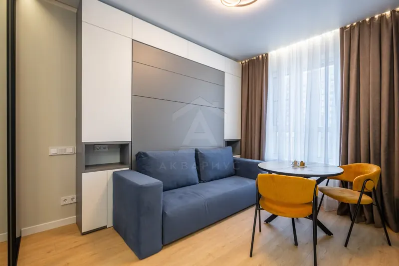 Кухня-гостиная — Ремонт квартиры-студии, 36 м²