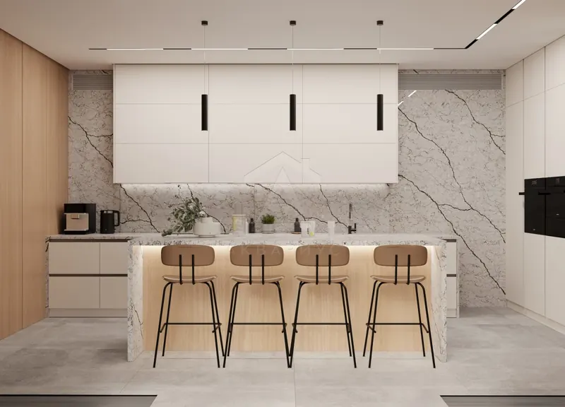 Кухня — Дизайн частного дома, 329 м²